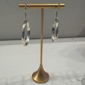 Sterling silver Wandering Vine Silver Hoop Earrings